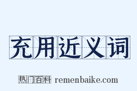 充用近义词是什么意思的图片
